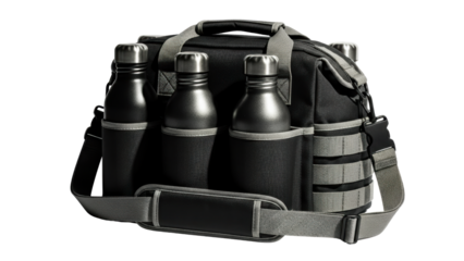 Insulated Cooler Bag with Water Bottles – Travel Carry Set 
