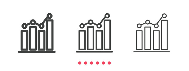 Statistic icon. Thin line icon vector