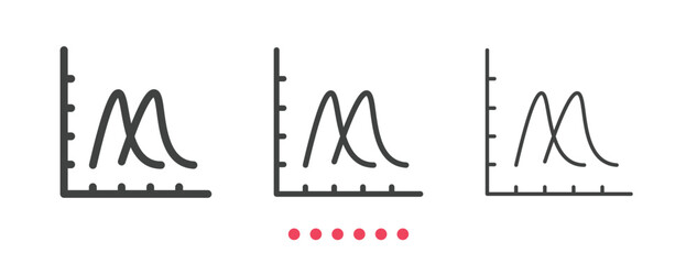 Graph icon. Thin line icon vector