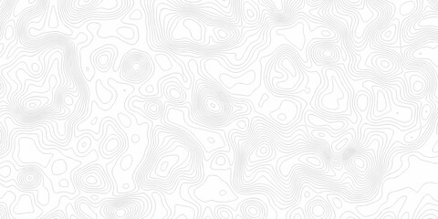 Minimal white line geometric grid outline curve counter map and wavy topography relief discovery area white, black line texture background.	
