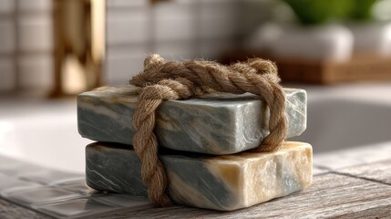 Obraz premium Tied soap bars