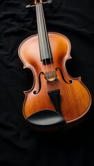 Fototapeta premium Generative AI classical stringed instrument presentation.