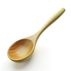 Minimal Wooden Spoon with isolated white background Images