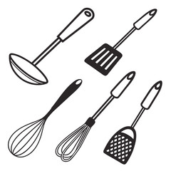 Kitchen Utensil Silhouettes kitchen utensils cooking tools