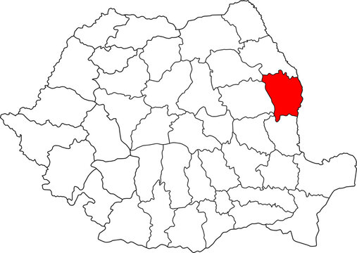 A detailed vector map of Romania highlighting the Vaslui county. Perfect for data visualization, presentations, and educational infographics.

