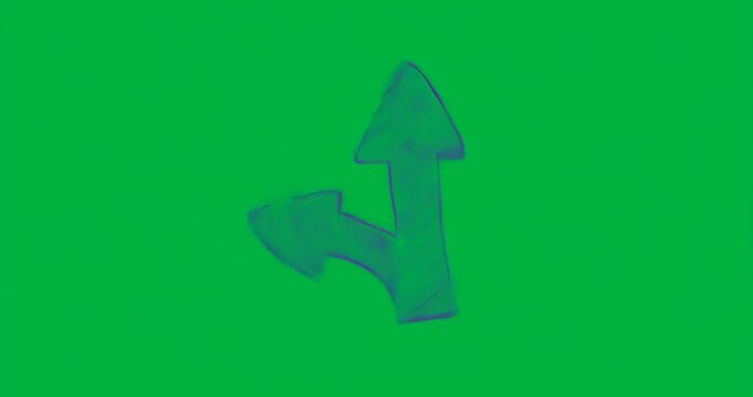 technology graphic showcasing two-headed arrow on transparent canvas, highlighting pixel fragments