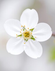 Fototapeta premium Close-up of a delicate white flower