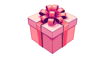 Obraz premium 3D vector gift box with ribbon and bow for celebration holiday surprise and festive design illustration concept