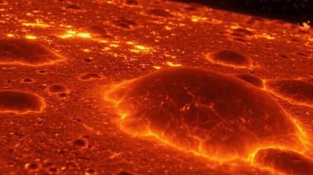 Ultra-Close Macro of Solar Granulation with Bubbling Plasma Textures