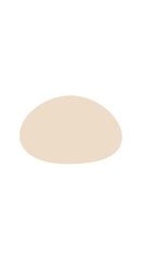 Pale Beige Organic Abstract Shape Smooth Texture Oval Form.