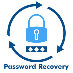 Password Recovery Two Color Glyph Icon Vector Illustration