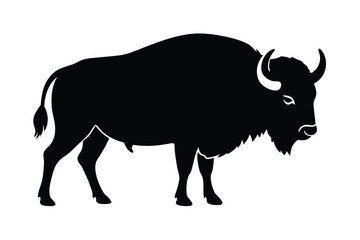 bison silhouette vector icon design