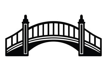 bridge silhouette vector icon design