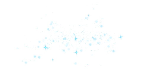 Fototapeta premium Festive Christmas Glow with Sparkling Blue Dust and Shiny Stardust and Magical Light Effects on a Transparent Holiday Background 