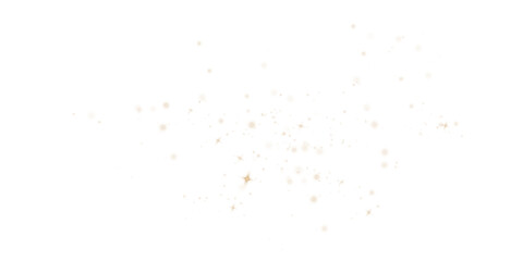 Festive Christmas Glow with Sparkling Gold Dust and Shiny Stardust and Magical Light Effects on a Transparent Holiday Background
