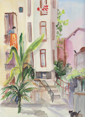 Courtyard in Batumi, Georgia