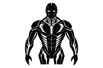 cyborg silhouette vector icon design