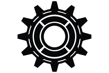 gear silhouette vector icon design