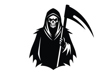 grim reaper silhouette vector icon design