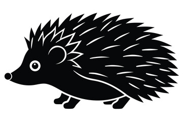 hedgehog silhouette vector icon design