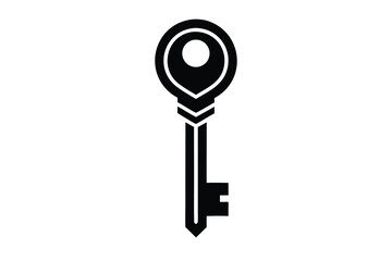 key silhouette vector icon design