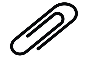 Obraz premium paperclip silhouette vector icon design