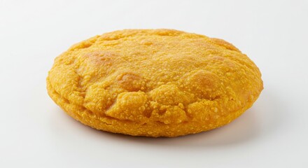 Sopaipilla fried pumpkin dough isolated on a white background for culinary and dessert photography