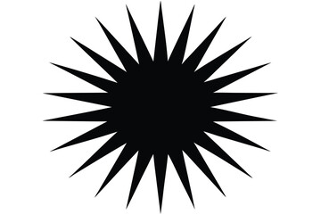 starburst silhouette vector icon design