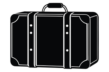 suitcase silhouette vector icon design