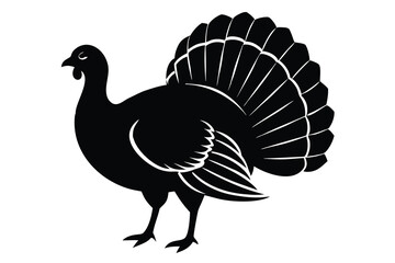 turkey silhouette vector icon design