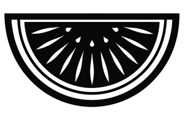watermelon silhouette vector icon design
