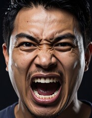 Close-up portrait of an angry man (1)