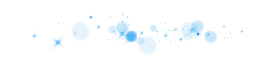 A magical falling blue wave of light with twinkling stars flashes, bokeh and sparkle effects for Christmas or New Year's decorations
