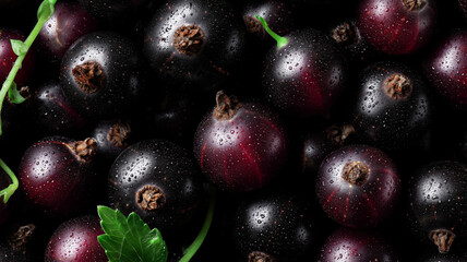 Black currant berries as a background	