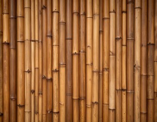 Close-up view of a bamboo wall