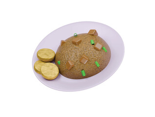 haggis icon 3d illustration render