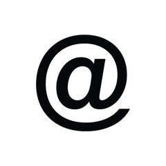 Bold At Symbol Icon &ndash; Black Vector for Email, Social Media, and Digital Communication