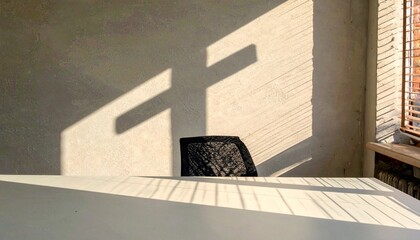 Sunlight Dapples Wall Through Foliage