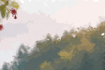 Various oil paintings, flowers, roses, peonies, landscapes, marine life, beaches, birds, lotus leaves, lotus flowers, rabbits, lakes