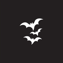 Spooky Flight Minimalist Vector Design of Halloween Bats