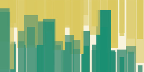Abstract vector background with many overlapping green and brown thick vertical bars. Modern geometric design, perfect for digital art, banners, templates, wallpapers, and creative projects.