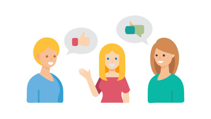 Fototapeta premium Customer feedback analysis and review with thumbs up icon for business communication
