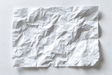 Obraz premium Crumpled sheet of white paper on a light background
