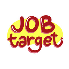 Job Target Creative Typography Work Illustration