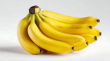 A bunch of bananas on a blank background fresh detail