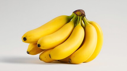 A bunch of bananas on a blank background natural lighting