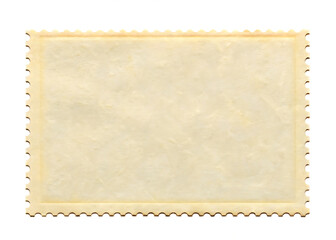 Fototapeta premium Blank Vintage Postage Stamp Frame with Textured Paper and Distressed Edges empty isolated on a transparent background