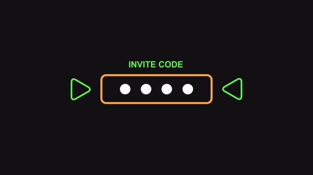 Invite Code Accepted &mdash; Seamless Loop, Alpha Channel &mdash; For Waitlist Access & SaaS Onboarding
