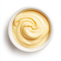 Creamy Mayo in a White Bowl , isolated on white background png