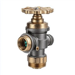 High-Quality Brass Water Valve for Industrial Use , isolated on white background png